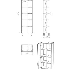 Пенал напольный Craft 50 без ящика С ЗЕРКАЛОМ Домино (DCr2217P) | фото 6